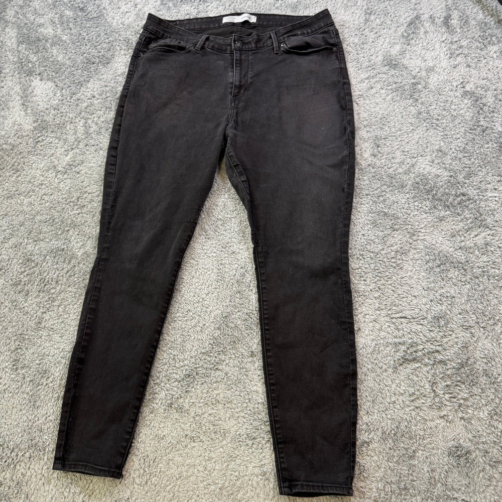 Signature by Levi Strauss MidRise Skinny Jeans Womens 16S 16 Short Black Stretch